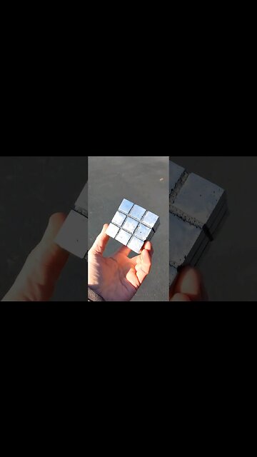 D.I.Y. Metal Rubix Cube Art using Styrofoam #diy #tutorial #amazing #shorts