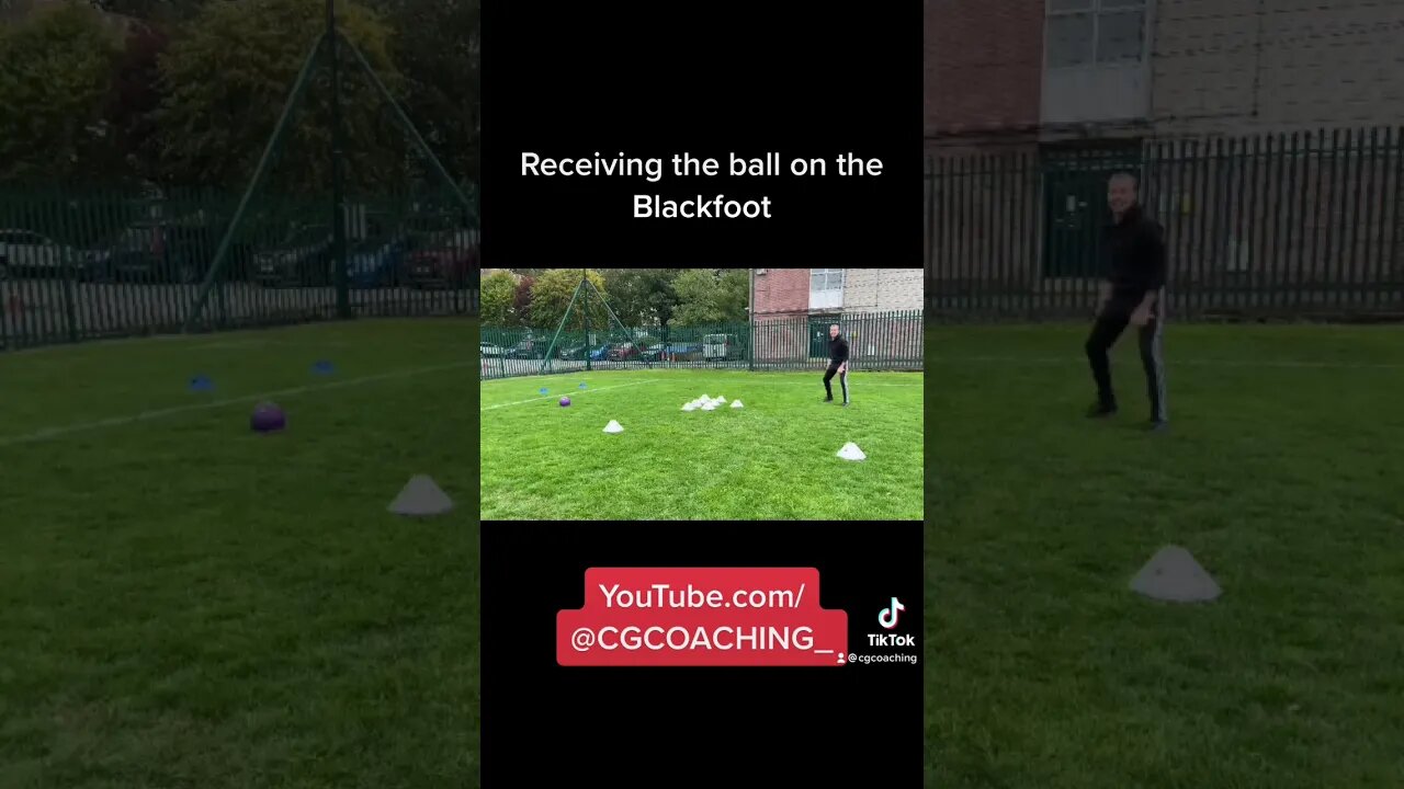 Receiving the ball on the back foot exercise