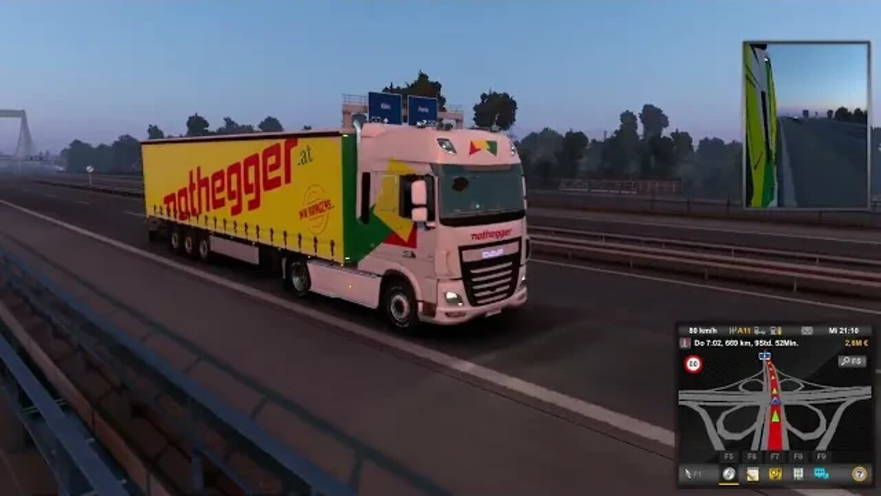 Eurotrucksimulator 2. Mit dem LKW durch Europa Auf der Pro Mod mit guter Musik.