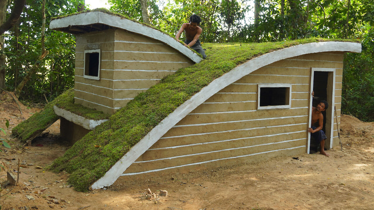 Building House with Decoration Underground Living Room