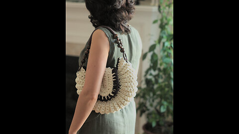 მრგვალი ჩანთის ქსოვა ყაისნაღით. ნაწილი II. Crocheted round handbag. Part II.