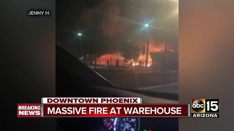 Fire ignites in storage yard of vacant Phoenix warehouse