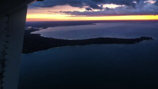 Flying Over Northern Lake Michigan