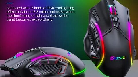 Programmable Ergonomics Wired RGB Light Gaming Mouse