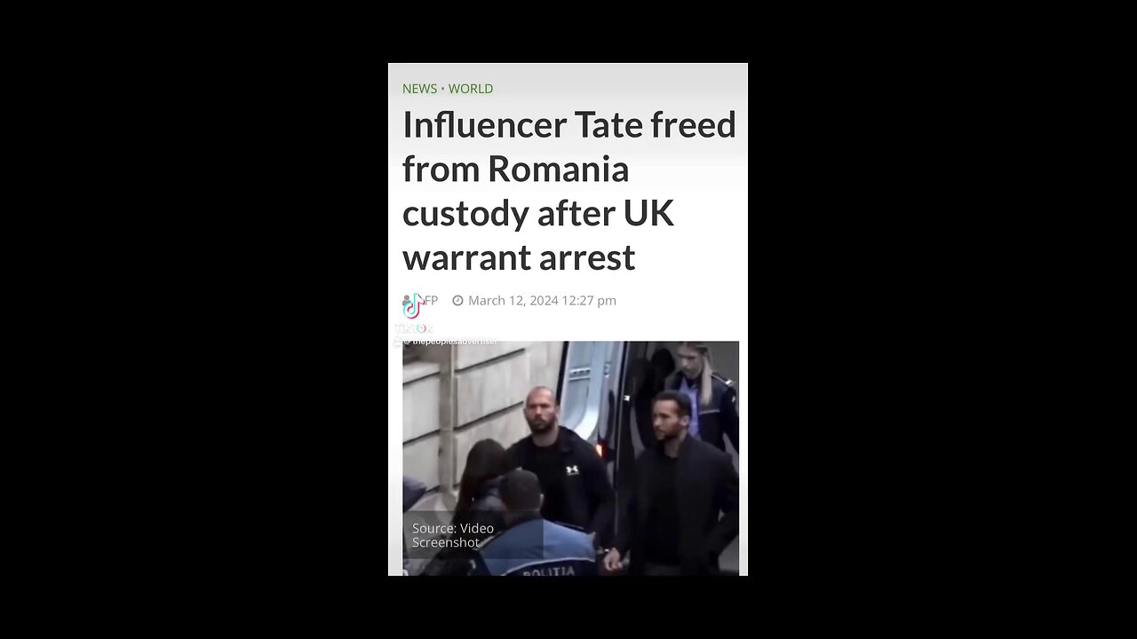 Andrew Tate freed from UK Custody