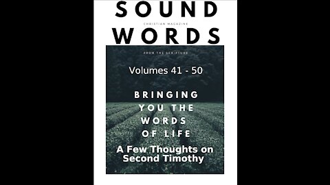 Sound Words, A Few Thoughts on Second Timothy