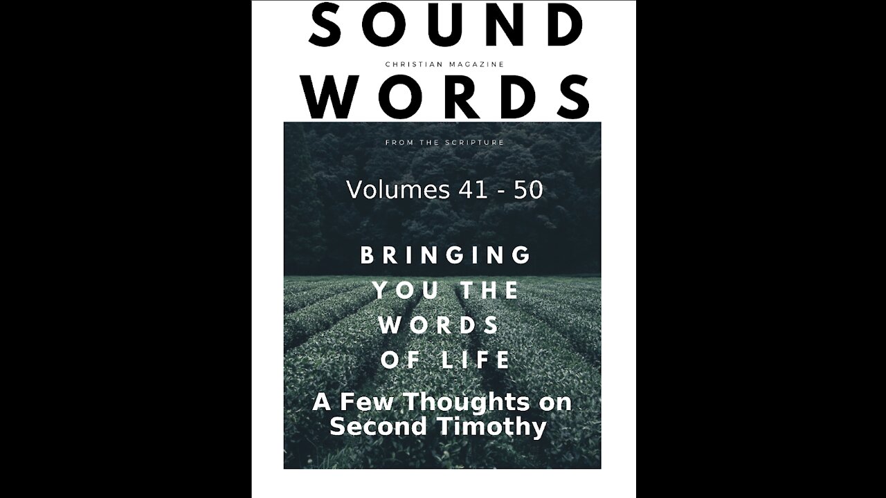 Sound Words, A Few Thoughts on Second Timothy