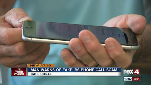 Man Recieved Fake IRS Call Demanding money