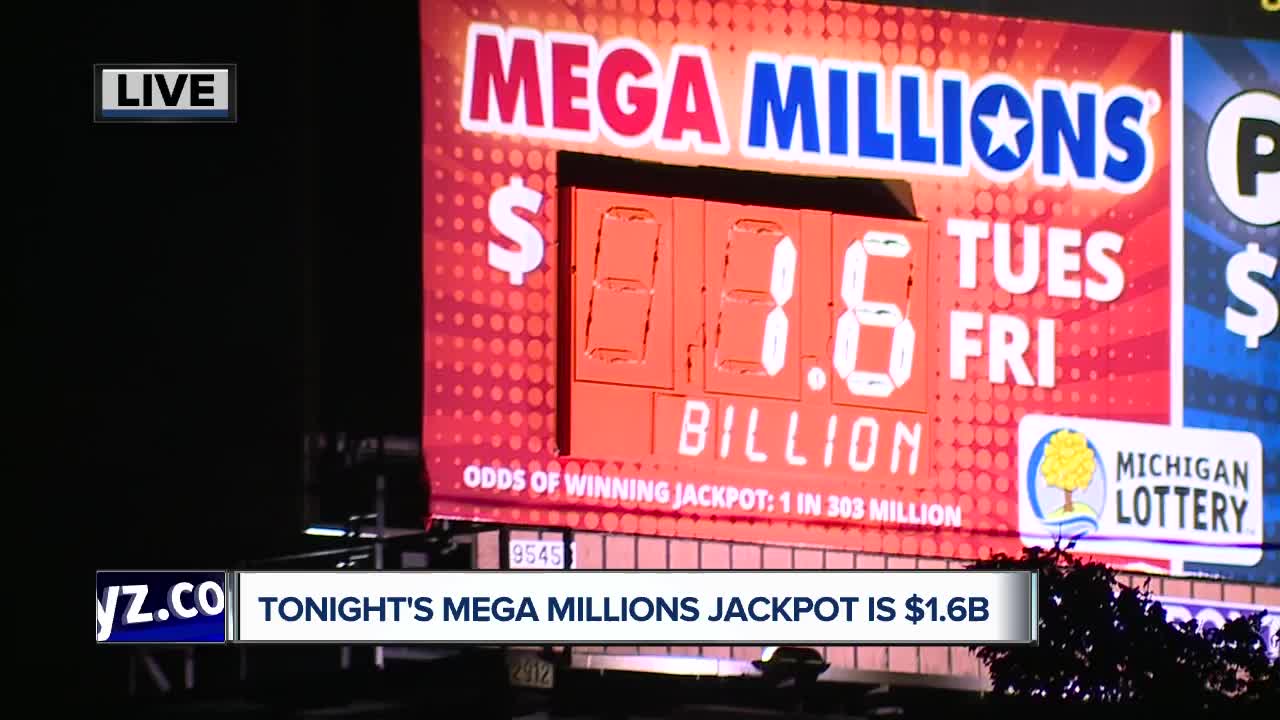 Mega Millions $1.6 billion jackpot draws tonight