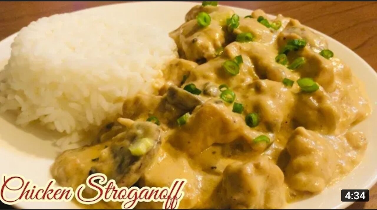 Creamy Chicken Stroganoff Recipe | Russian Cuisine | Quick and Easy Chicken Stroganoff