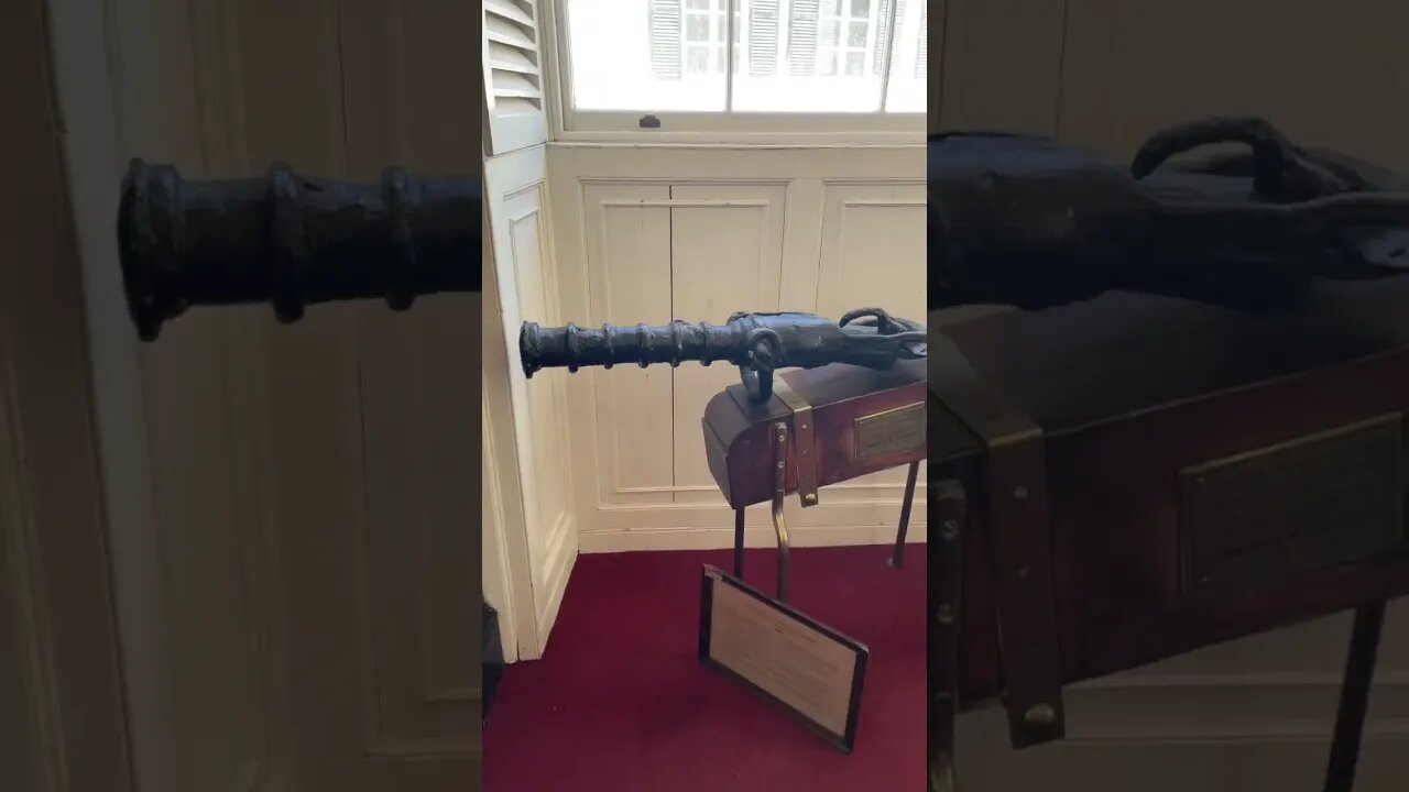 Old Cannon Gun at Gibraltar Garrison Library #shorts