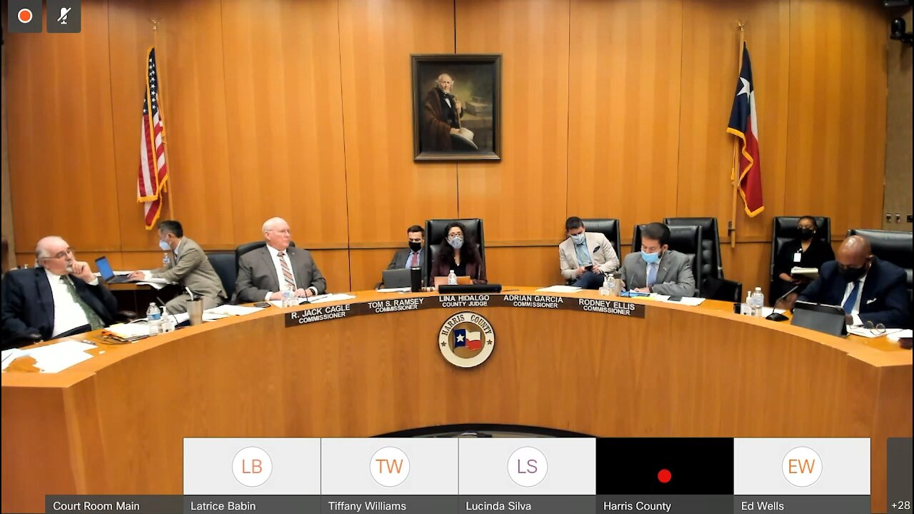 Houston, TX - Harris County 2021-09-28 Commissioners Court (Patriots Labeled as Extremists)