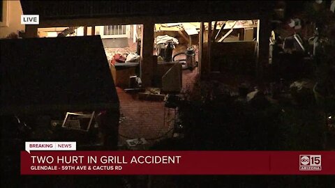 Two hurt in grill accident in Glendale