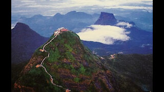 Sunrise behind Siripada #srilanka