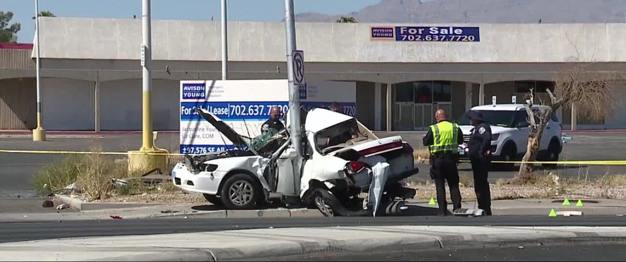 Driver critically hurt in crash in Las Vegas valley