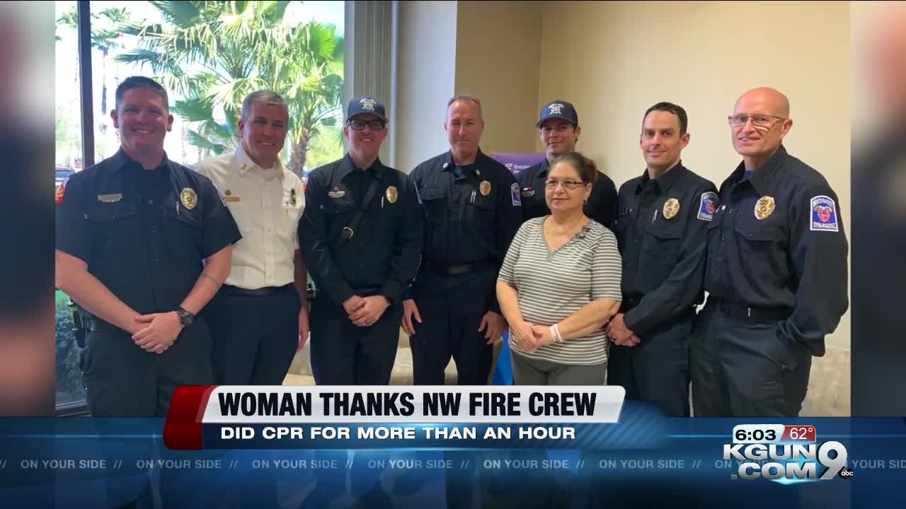 Northwest Fire crew performs CPR on woman for more than an hour, saves her life