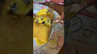 Blueberry Omelette for Breakfast #shorts #food