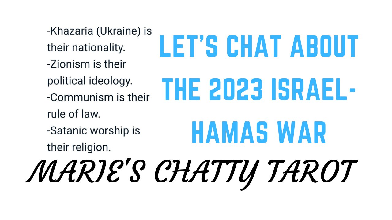 Let's Chat About The 2023 Israel-Hamas War