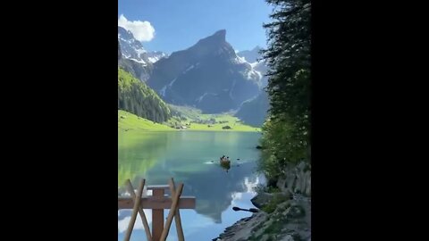 Peaceful day at Seealpsee Lake in Switzerland🇨🇭