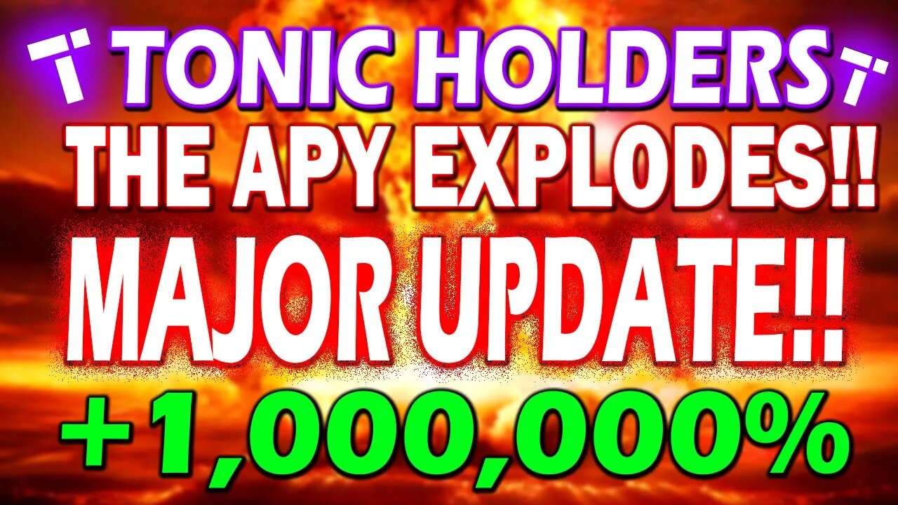 TECTONIC IS A DEFI GIANT!! MORE EXPLOSIVE APY!!🔥 TONIC COIN 400X RISE *URGENT UPDATE*