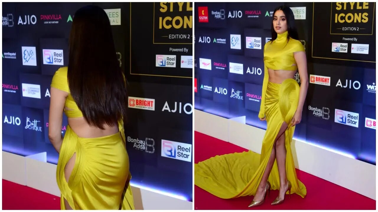 Janhvi Kapoor Arrives hot on Redcarpet of Pinkvilla Style Icons Awards