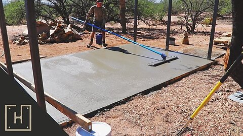 DIY Concrete Deck with Steel Pergola - Pouring The Slab (part 3)