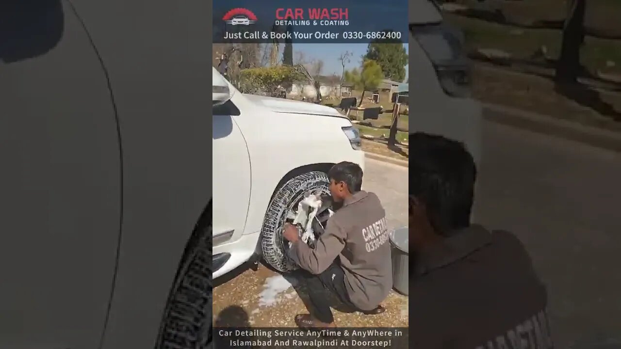 Toyota V8 land Cruiser Tire Wash and Polish in Islamabad | Call Now 03306862400 | cardetailing.pk