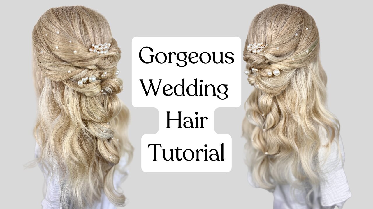 The Most Beautiful Bridal Wedding Hairstyle with Pearls 💕💫 FULL TUTORIAL!