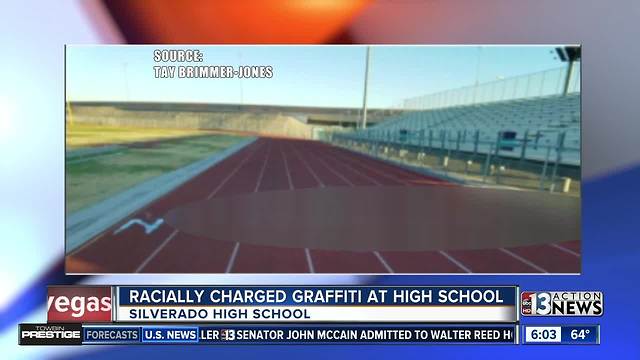 Racial slur graffitied on high school track