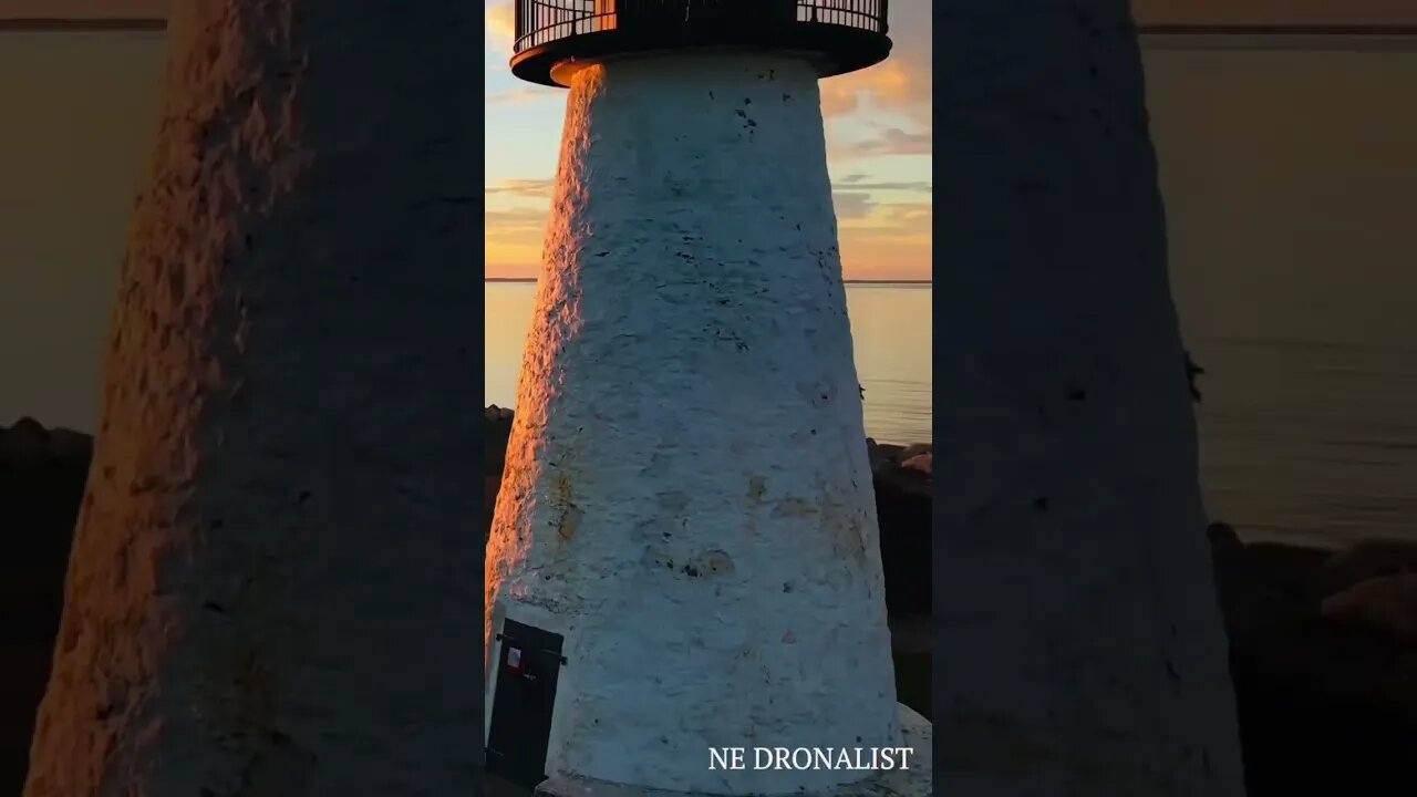 Sunrise flight at one of the most beautiful lighthouses #shorts