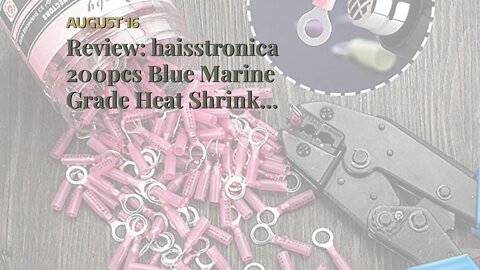 Review: haisstronica 200pcs Blue Marine Grade Heat Shrink Ring Connectors-Tinned red Copper 0.7...