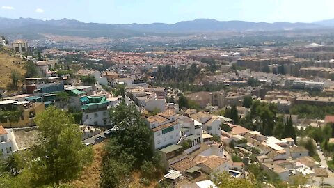 Granada on top of a hill in Spain