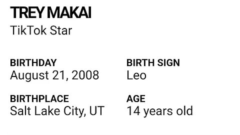 HAPPY 14 BIRTHDAY TREY MAKAI