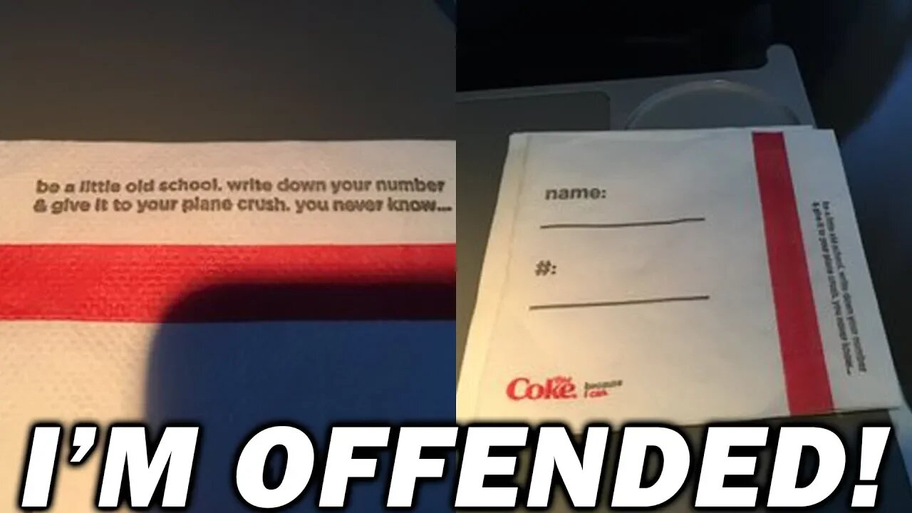 Coca Cola Apologizes Over 'Offensive' Airline Napkins