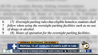 Proposal to let homeless students sleep in cars