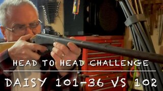 Head to head challenge Daisy no 101 model 36 vs. Daisy model 102 BB guns