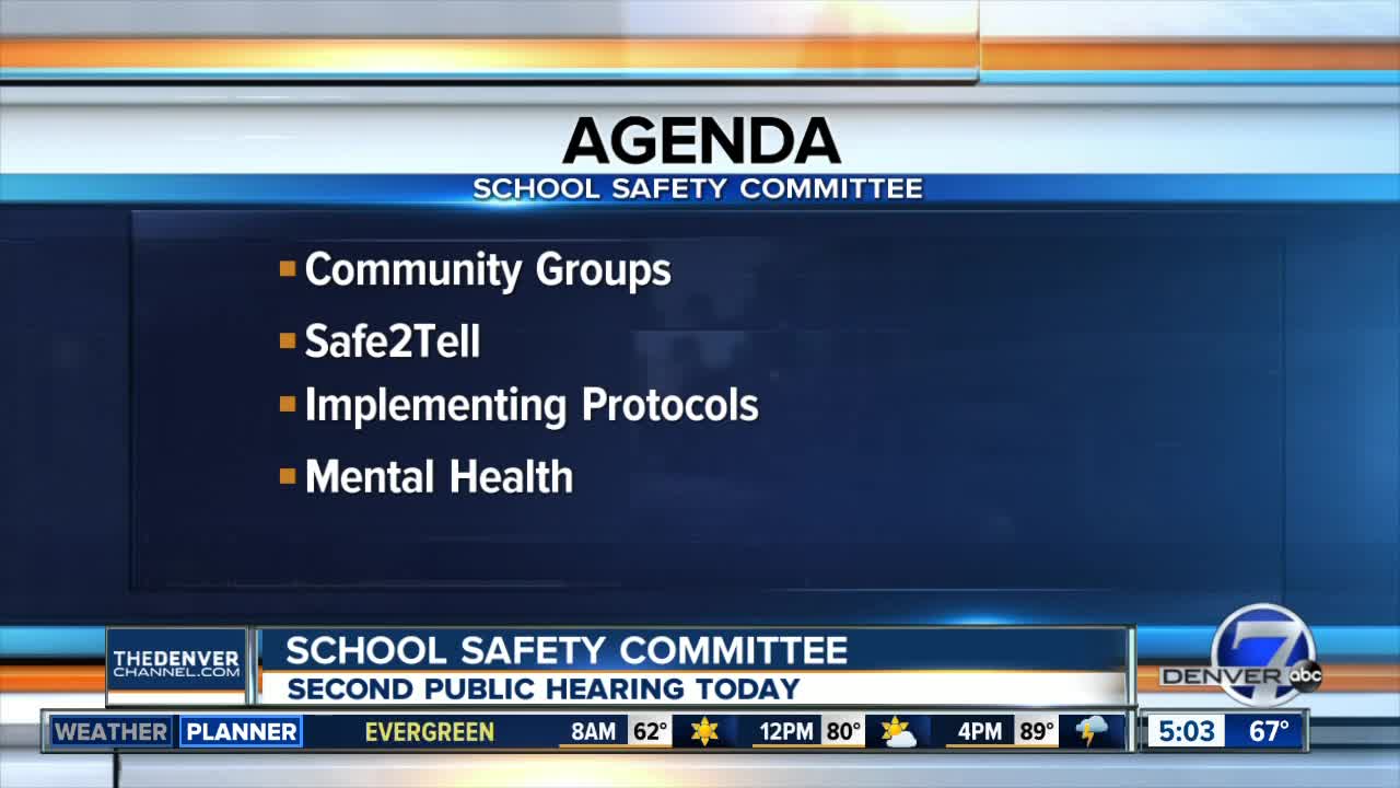 School Safety Committee holds second hearing today