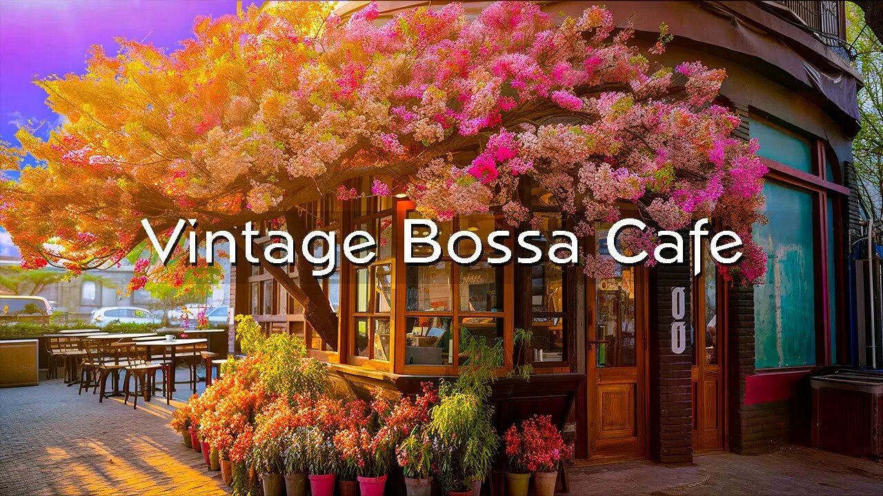 Vintage Bossa Nova Cafe with Outdoor Morning Cafe Ambience - Coffee Music for work, study