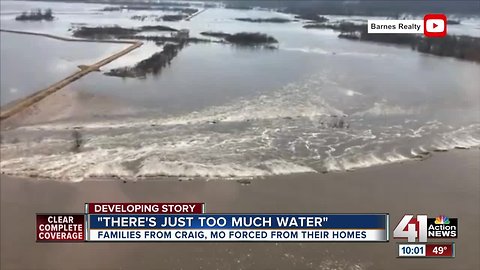 Families forced from homes as floodwaters rise