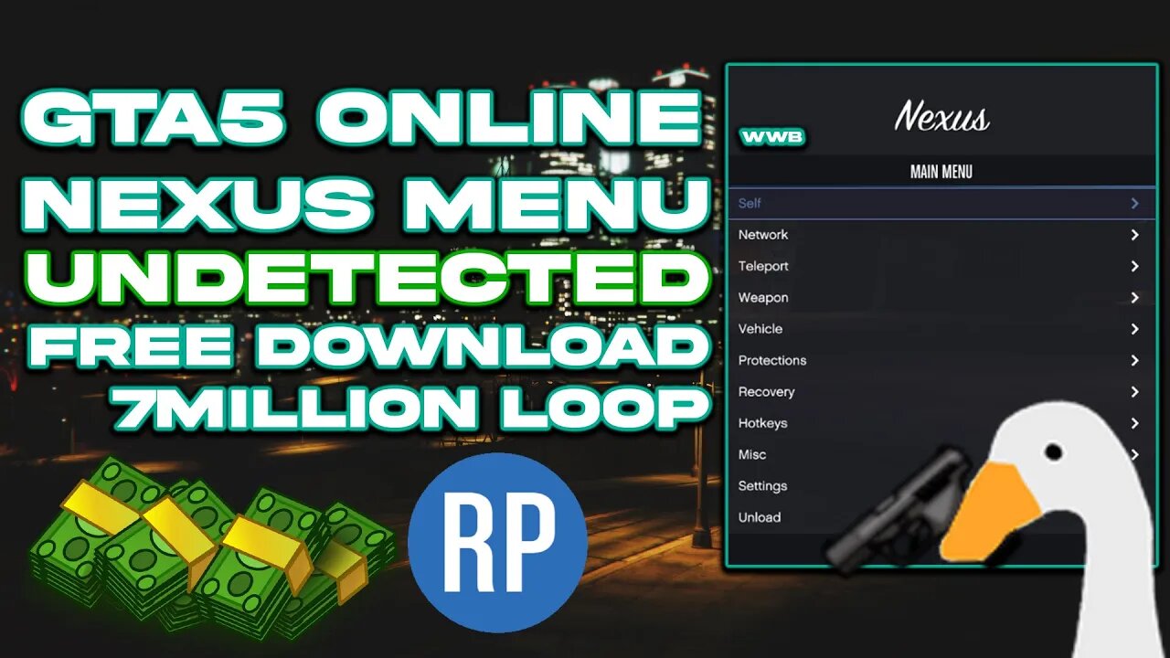 FREE Nexus Mod Menu *Updated* | (GTA 5 ONLINE) [1.67] | Undetected | SAFE & 7 Million Loop