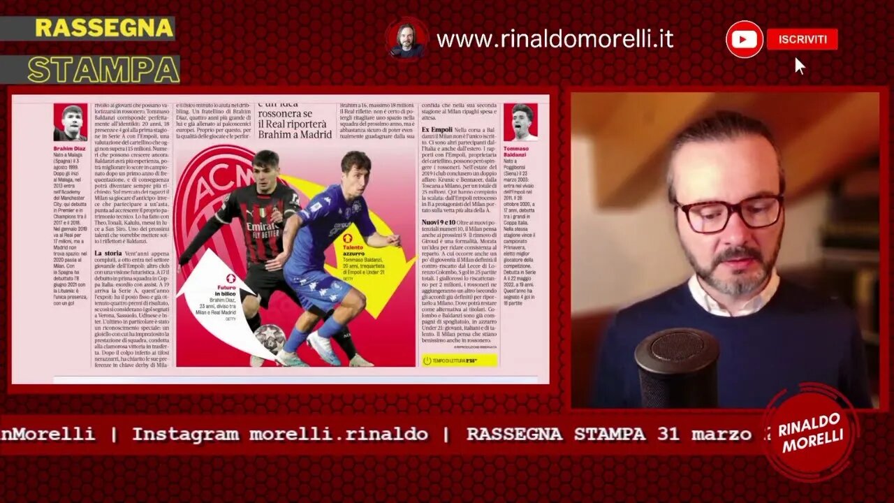 Rassegna Stampa 31.03.2023 #307 - Napoli-Milan, le strategie di Spalletti e Pioli e il caso Juventus