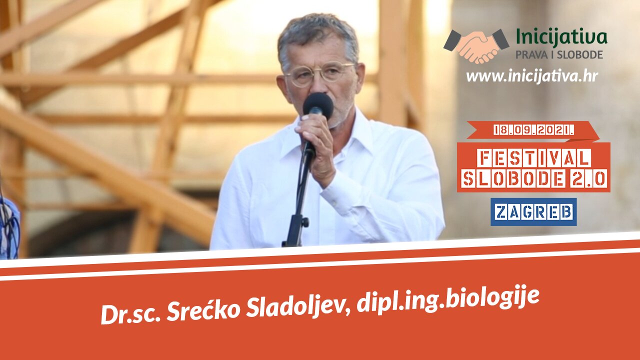 Dr. Srećko Sladoljev, govor na Festivalu Slobode 2.0 Zagreb 18.09.2021.