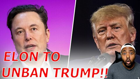 Elon Musk CONFIRMS He Will UNBAN Trump On Twitter Calling It Morally Bad And Stupid