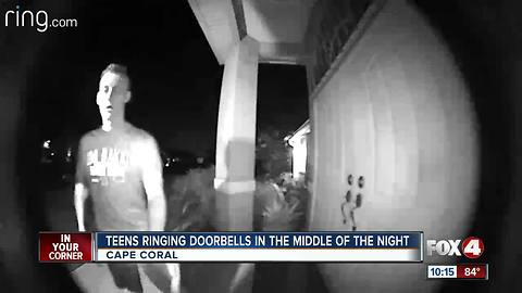 Teen rings doorbells in the middle of the night