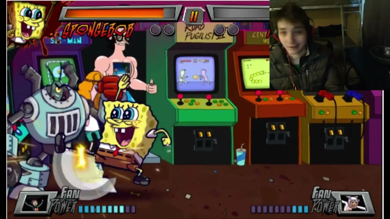 Plankton VS SpongeBob SquarePants In A Nickelodeon Super Brawl 3 Battle With Live Commentary