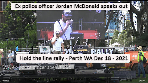 WA Ex-police officer Jordan McDonald speaks out.