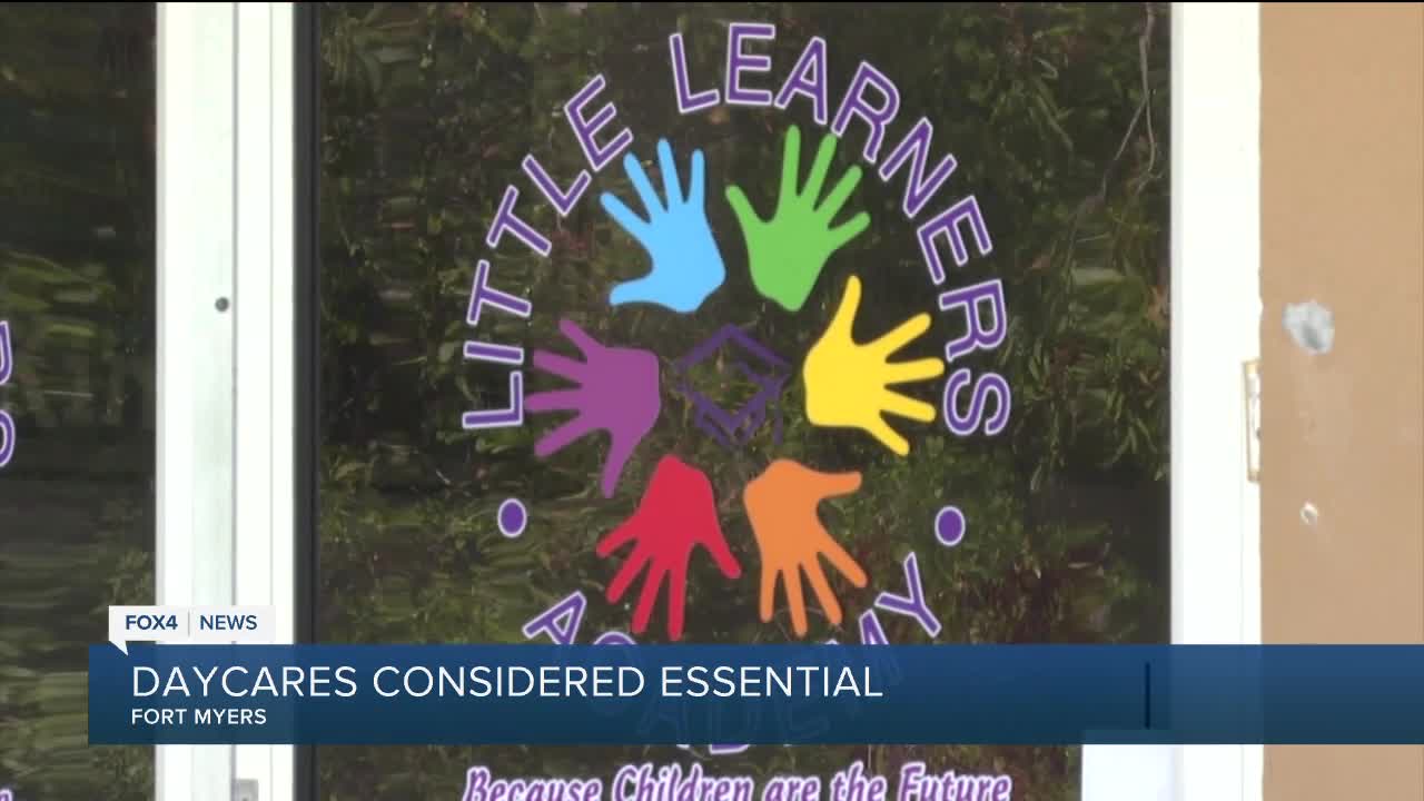 Daycares considered essential