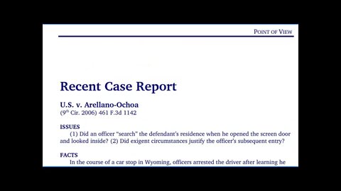 Part 2 of 8 - Understanding Exigency - Discussing Case US v Arellano Ochoa