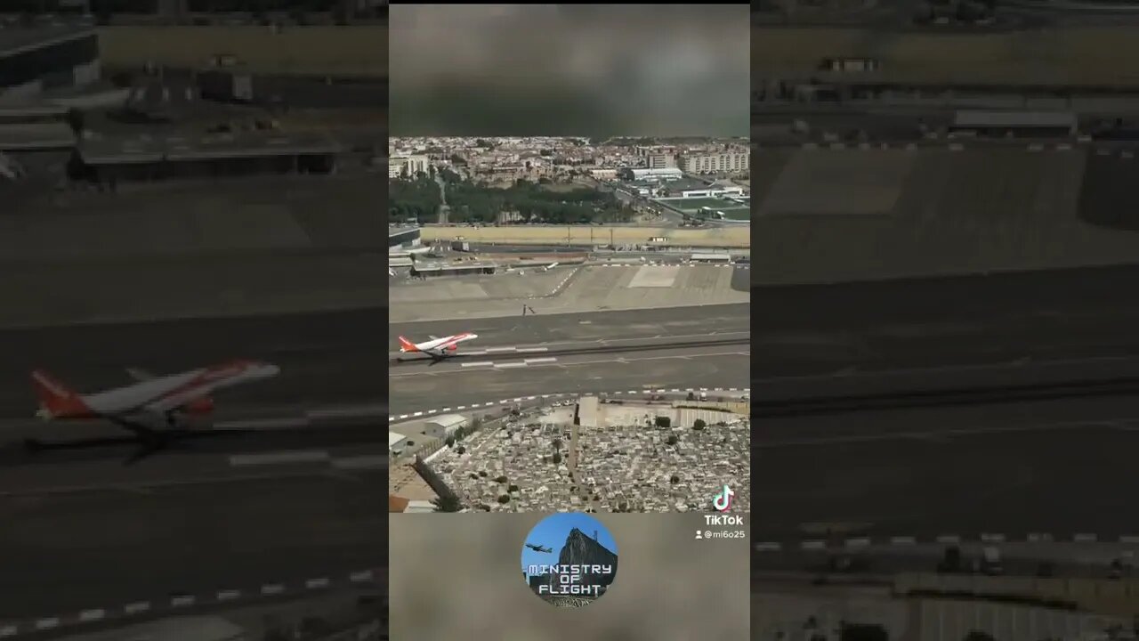 Gibraltar Airport Take off from inside The Rock #shorts