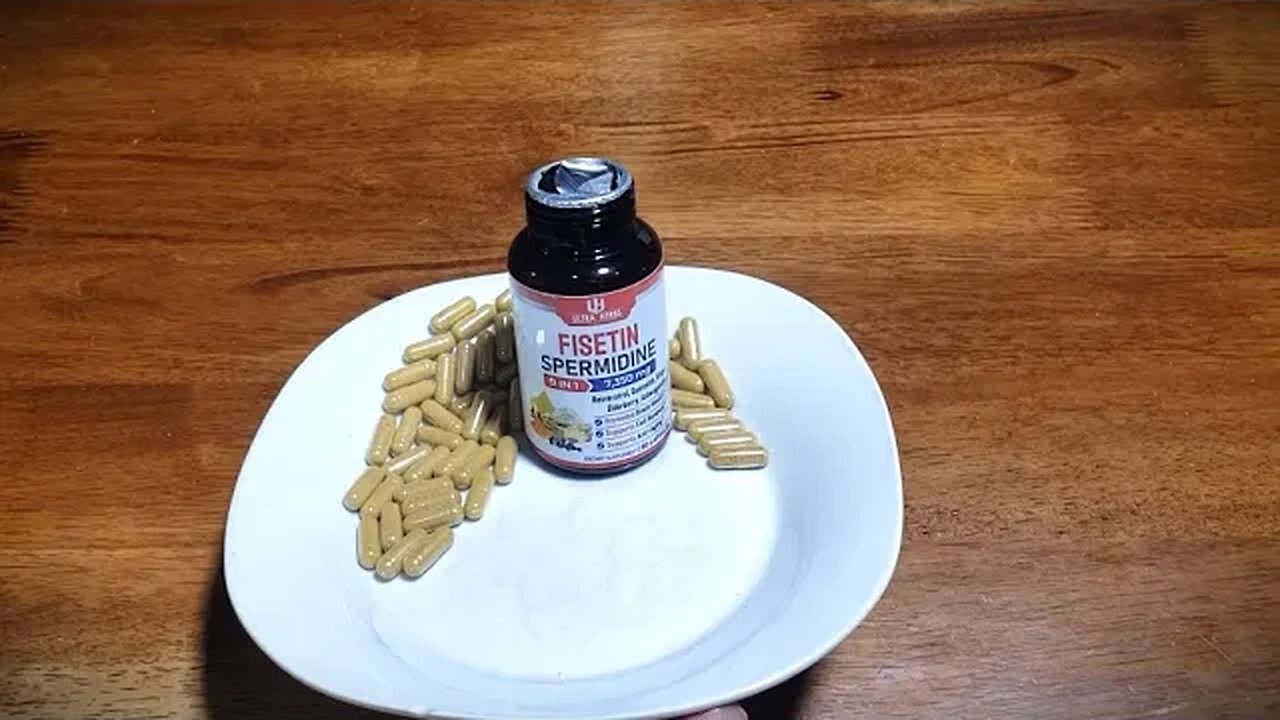 Inside a bottle of 9 in 1 Ultra Fisetin, Resveratrol, Quercetin and more